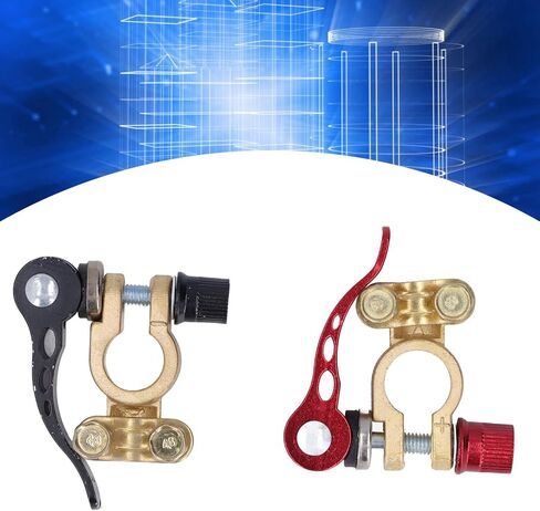 Battery Terminal Connectors 2PCS 4 Way Quick Release Disconnect Heavy Duty Brass Positive Negative for Automotive Marine RV Boat in Kuwait