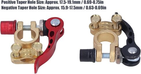 Battery Terminal Connectors 2PCS 4 Way Quick Release Disconnect Heavy Duty Brass Positive Negative for Automotive Marine RV Boat in Kuwait