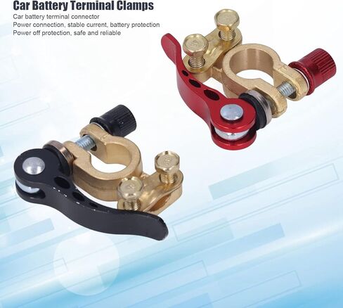 Battery Terminal Connectors 2PCS 4 Way Quick Release Disconnect Heavy Duty Brass Positive Negative for Automotive Marine RV Boat in Kuwait