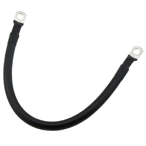 4 AWG Battery Cables with Terminals, 12 Inch Pure Copper Power Inverter Cables for Solar Applications, Vehicles, RVs, Cars (5/16" Lug, Black) in Saudi Arabia