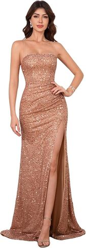 Prom Dresses for Women Elegant Classy Sequins Evening Formal Dress Party Bodycon Gala Gowns Cocktail in Saudi Arabia