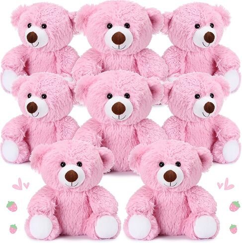 Jenaai 8 Pcs 10 Inch Bear Stuffed Animals Bulk Cute Baby Shower Small Plush Bears Party Favors for Baby Shower Wedding Birthday Graduation Centerpiece Decoration(Stylish,Light Brown) in Saudi Arabia