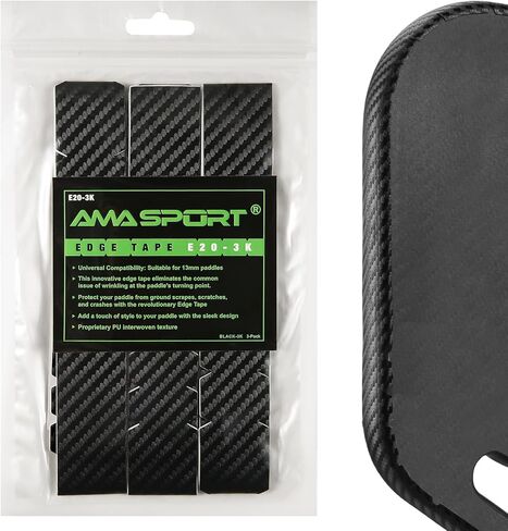 شريط حماية حافة المجداف من AMA SPORT 3 عبوات 3K أشرطة حماية حافة الملمس 20 مم، 23 مم، 26 مم عرض غطاء حافة المجداف يناسب تمامًا الحافة المنحنية دون التجاعيد in Kuwait