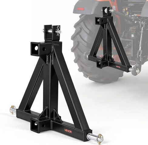 VEVOR 3 Point Trailer Hitch with 2" Receiver, 3 Pt Quick Hitch Attachment, Tractor Tow Drawbar Adapter, Compatible with Category 1, Kubota, Mahindra, Ford, Yanmar, John Deere, Massey Ferguson, Tractor in Saudi Arabia