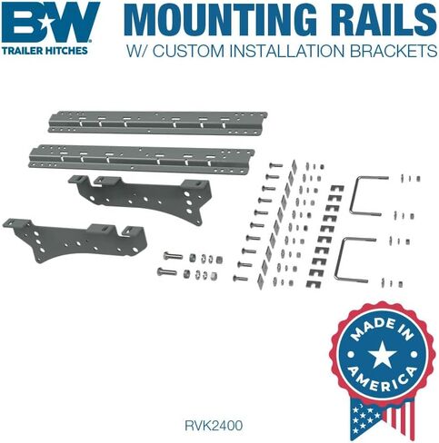 B&W Trailer Hitches Fifth Wheel Hitch Universal Mounting Rails with Custom Installation Brackets - Fits 2005-2010 Ford F250 & F350 - RVK2400 in Saudi Arabia