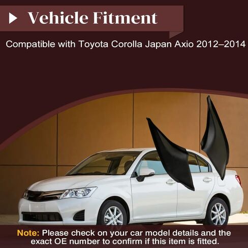 Front Fender to Cowl Side Seal Trim Cover, Replaces 53824-12011, 53823-12021, Compatible with Toyota Corolla Japan Axio 2012–2014, 2 pcs in Saudi Arabia