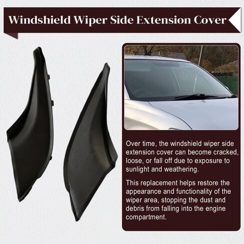 Front Fender to Cowl Side Seal Trim Cover, Replaces 53824-12011, 53823-12021, Compatible with Toyota Corolla Japan Axio 2012–2014, 2 pcs in Saudi Arabia