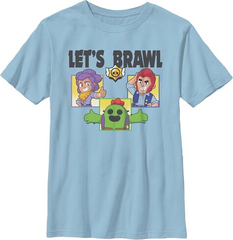 Boy's Brawl Stars Ranger Ranch Brawlers T-Shirt - Light Blue - Large in Saudi Arabia