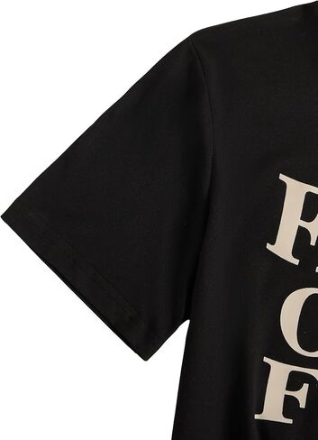 WDIRARA Boy's Letter Graphic Tees Crew Neck Short Sleeve T Shirts Streetwear Tops in Saudi Arabia