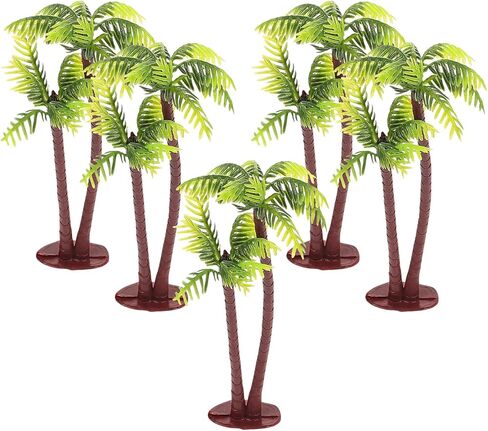 Miniature Palm Trees, 5 Pcs Plastic Coconut Tree Cake Topper, Small Fake Tropical Plants for Aquarium Decor, Fairy Garden and DIY Craft Projects in Saudi Arabia
