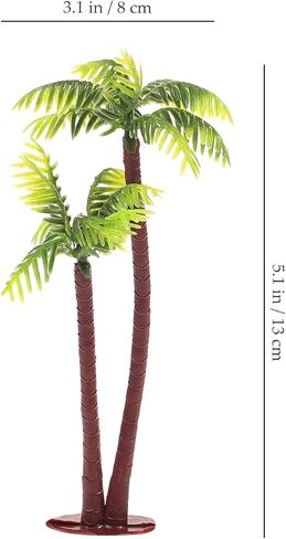 Miniature Palm Trees, 5 Pcs Plastic Coconut Tree Cake Topper, Small Fake Tropical Plants for Aquarium Decor, Fairy Garden and DIY Craft Projects in Saudi Arabia