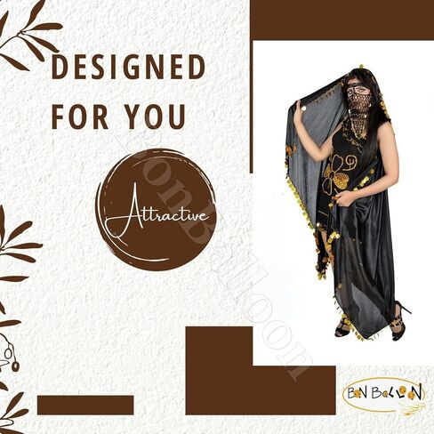 1 Pcs Large Egyptian Handmade Belly Dance Baladi Saidi Professional Malaya Leff Melaya Laff Iskandarani With Sequins Designs On Each Corner With Gold Sequins in Saudi Arabia
