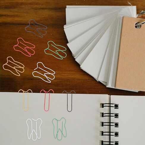 Tooth Shaped Clips 60Pcs Metal Paper Clips Dental Design Bookmarks Memo Note Document Organizing for School Office Supplies in Saudi Arabia