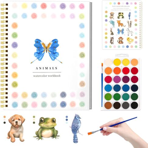 Watercolor Workbooks Coloring Book Beginner Friendly Coloring Book Art Crafts Painting Kit Nature Scenes Paint Set for Creative Exploration Gift for Adults Teens (Vacation) in Saudi Arabia