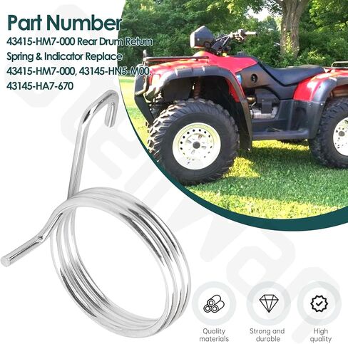 43415-HM7-000 Rear Drum Return Spring & Indicator Compatible with Honda Rancher 400 350 420 Fo-reman 400 450 520 500 Ru-bicon 500, Replace 43145-HA7-670, 43145-HN5-M00 in Kuwait