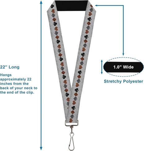 Buckle-Down Lanyard - 1.0" - Suits Gray Stone Accessory in Saudi Arabia