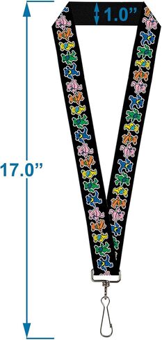 Buckle Down Lanyard - 1.0" - Dancing Bears Black/multi Color Accessory in Saudi Arabia