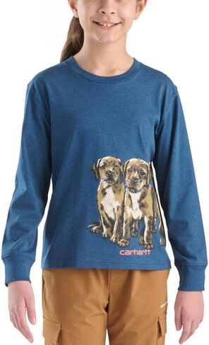 Carhartt Kid's CA7141 Long-Sleeve Puppies T-Shirt - Girls in Saudi Arabia