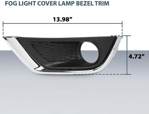 Pair Front Bumper Fog Light Lamp Cover Bezel Chrome Trim For Jeep Compass 2017 2018 2019 Left & Right Side 5US54RXFAB 5US55RXFAB in Saudi Arabia