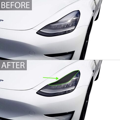 مجموعة تلوين جفن الرأس من BOGAR TECH DESIGNS متوافقة مع وتناسب طراز Tesla 3 2017-2023، دخان داكن in Saudi Arabia