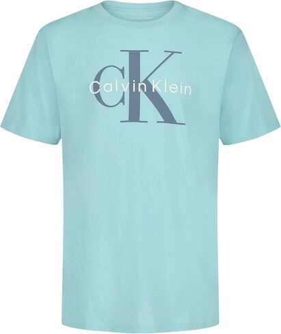 Calvin Klein Boys' Short Sleeve Logo Crew Neck T-Shirt, Soft, Comfortable, Relaxed Fit, CK Mono Plume, 14-16 in Saudi Arabia