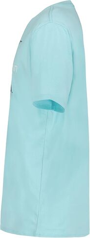 Calvin Klein Boys' Short Sleeve Logo Crew Neck T-Shirt, Soft, Comfortable, Relaxed Fit, CK Mono Plume, 14-16 in Saudi Arabia