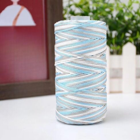 Fine Ice Linen Blend Yarn, Lightweight Crochet Thread, Soft Embroidery Knitting Yarn for Scarves, Bags, and Craft Projects (Candy) in Saudi Arabia