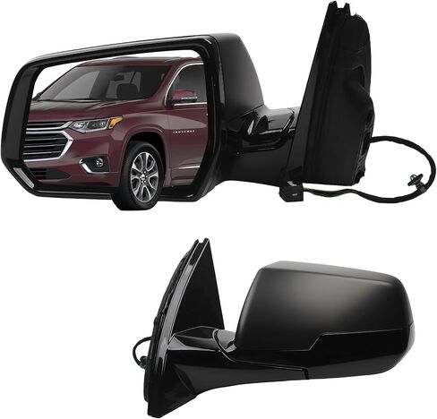 مرآة الرؤية الخلفية الجانبية من Dasbecan متوافقة مع 2020-2021 Chevy/Chevrolet Traverse إشارة الانعطاف الساخنة مع مرآة كاميرا بانورامية استبدال الجانب الأيمن للراكب #85535697 (8pin) in Saudi Arabia