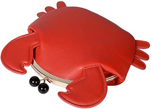 Personalized cartoon style ladies shoulder bag, crab-shaped messenger bag, animal style ladies handbag(Red) in Kuwait