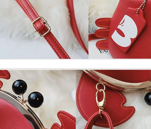 Personalized cartoon style ladies shoulder bag, crab-shaped messenger bag, animal style ladies handbag(Red) in Kuwait