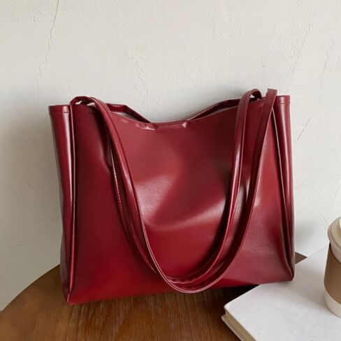 Handbags Large Capacity PU Durable Shoulder Women Black in Saudi Arabia