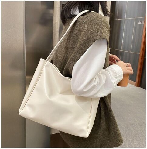 Handbags Large Capacity PU Durable Shoulder Women Black in Saudi Arabia