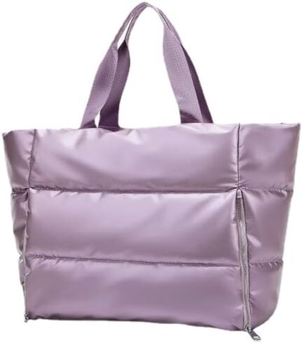 حقيبة كتف نسائية جديدة ذات سعة كبيرة لعام 2022، حقيبة نايلون مقاومة للماء، قطن مع ريش in Kuwait