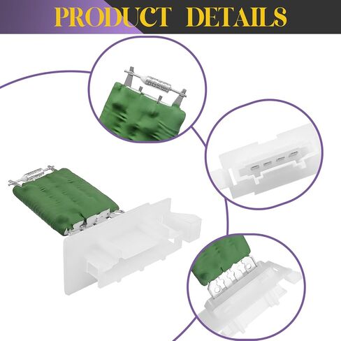 Front Hvac Blower Motor Resistor Compatible with 2012-2014 Beetle, 2009-2012 CC, 2009-2014 Tiguan, 2006-2010 Passat, 2005-2014 Jetta Replaces 1K0959263A, RU-594 in Saudi Arabia