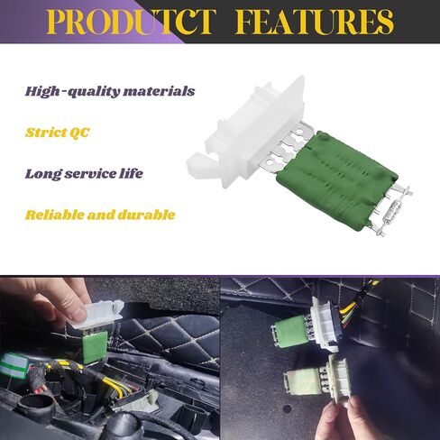Front Hvac Blower Motor Resistor Compatible with 2012-2014 Beetle, 2009-2012 CC, 2009-2014 Tiguan, 2006-2010 Passat, 2005-2014 Jetta Replaces 1K0959263A, RU-594 in Saudi Arabia