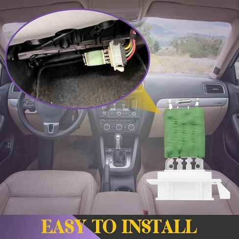 Front Hvac Blower Motor Resistor Compatible with 2012-2014 Beetle, 2009-2012 CC, 2009-2014 Tiguan, 2006-2010 Passat, 2005-2014 Jetta Replaces 1K0959263A, RU-594 in Saudi Arabia