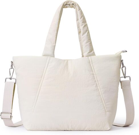 KALIDI Quilted Carryall Tote Bag for Women Large Puffer Crossbody Handbags Shoulder Soft Fluffy Lightweight Travel in Saudi Arabia