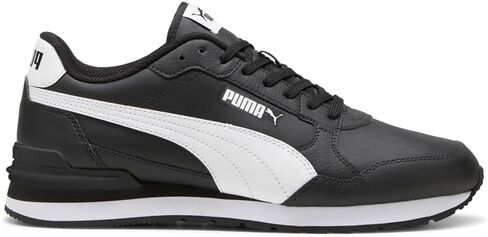 PUMA Mens St Runner V4 Leather Lace Up Sneakers Shoes Casual - Black in Saudi Arabia