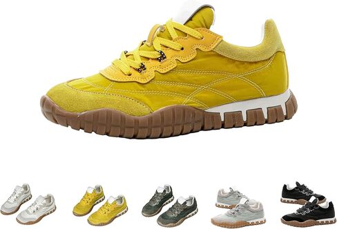 Women's Trendy Training Sneakers - Vintage Y2K Style - Stitched Upper Fashionable Stripes Thick Non-Slip Sole Casual Athletic Shoes in Saudi Arabia