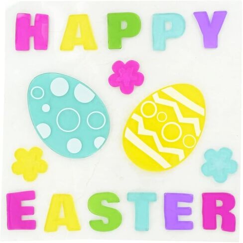 Easter Glitter Gel Window Clings 4 ct. in Saudi Arabia
