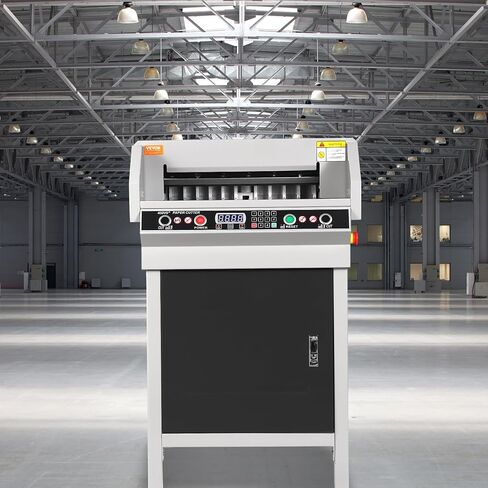 VEVOR Electric Hydraulic Paper Cutter, Heavy Duty Paper Cutter Machine, 1.57 in / 40 mm Cutting Thickness, 18 in / 457.2 mm Cutting Width, Industrial Paper Trimmer with Button Control in Saudi Arabia