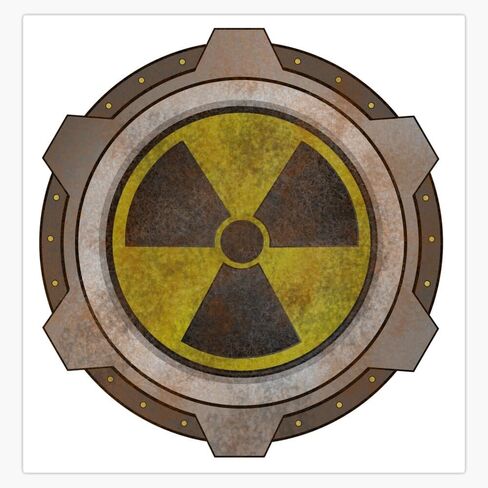 Radioactive Fallout Symbol - Vault Shelter Geek Gamer 5" Removable Magnetic Bumper Sticker | Heavy-Duty Vehicle Magnet in Saudi Arabia