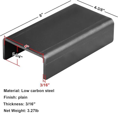 GBGS 2 Pack C Channel Builders Bracket,8" x 4-3/8" x 1-3/4",Weld-On Landing Pad for Link Brackets in Saudi Arabia