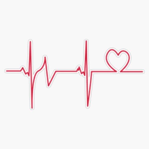 Heart Beat Vinyl Waterproof Sticker Decal Car Laptop Wall Window Bumper Sticker 5" in Saudi Arabia