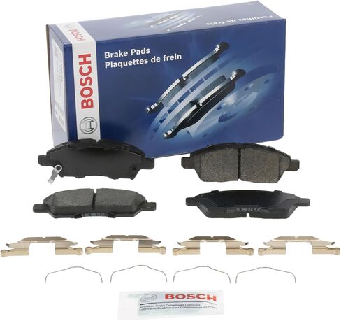 مجموعة وسادات فرامل قرصية من السيراميك الأزرق من BOSCH BE1592H مع أجزاء صلبة - متوافقة مع مجموعة مختارة من Nissan Versa وVersa Note؛ أمام in Kuwait