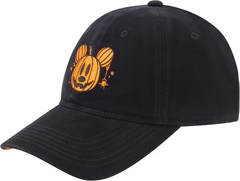 Disney Mickey Mouse Baseball Cap, Pumpkin Head Adjustable Hat for Men and Women, Black, One Size in Saudi Arabia