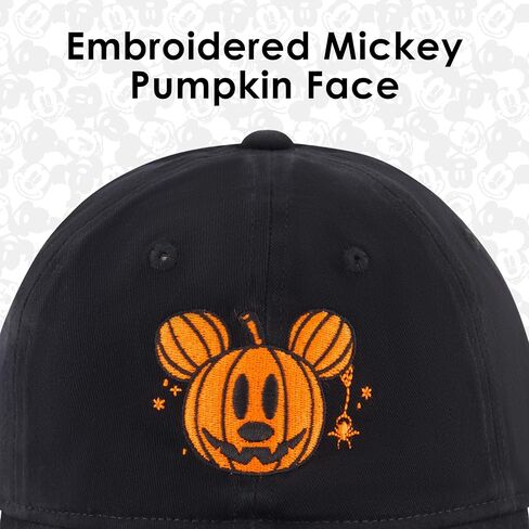 Disney Mickey Mouse Baseball Cap, Pumpkin Head Adjustable Hat for Men and Women, Black, One Size in Saudi Arabia