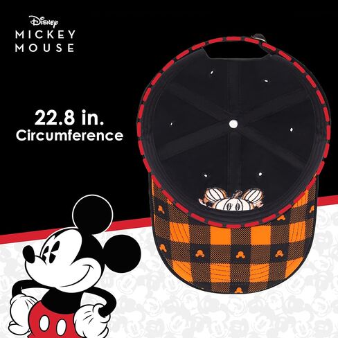 Disney Mickey Mouse Baseball Cap, Pumpkin Head Adjustable Hat for Men and Women, Black, One Size in Saudi Arabia