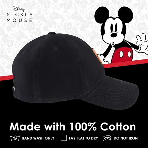 Disney Mickey Mouse Baseball Cap, Pumpkin Head Adjustable Hat for Men and Women, Black, One Size in Saudi Arabia