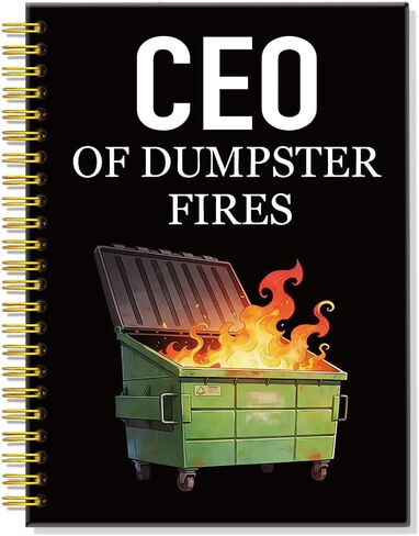 ERHACHAIJIA Dumpster Fire Response Team 160 صفحة دفتر ملاحظات حلزوني مبطن، هدايا فريق أوزة سخيفة مضحكة لأعضاء فريق العمل، شكرًا لك الهدايا، دفتر ملاحظات ساخر للزملاء، مجلة تخفيف التوتر in Saudi Arabia